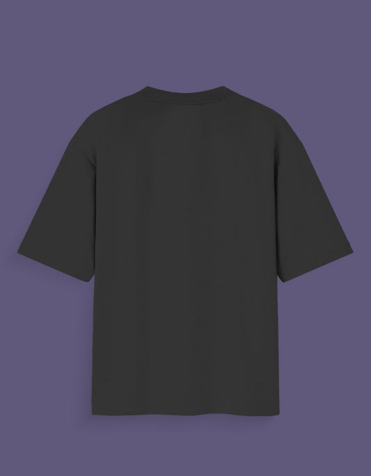 Black plain back view of the strongest man anime shirt from AnimeVerseStore