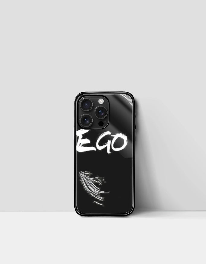 Blue lock inspired iPhone cover with black background and white graffiti style text design