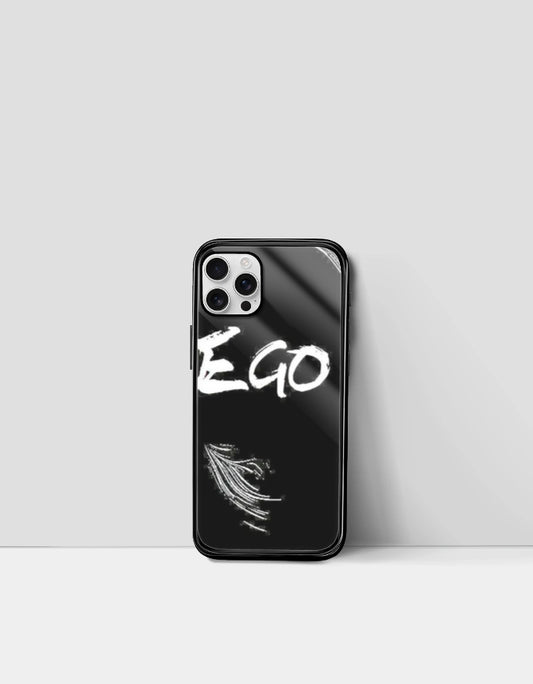 Black iPhone case with white text and feather design blue lock inspired iphone cover