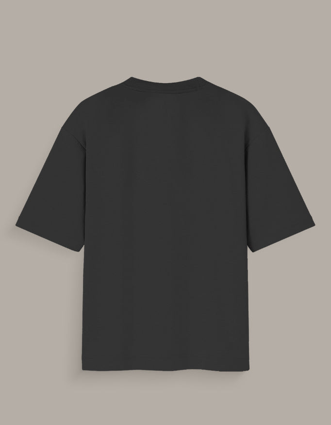 Back view of black ego manga art graphic tee from AnimeVerseStore with short sleeves