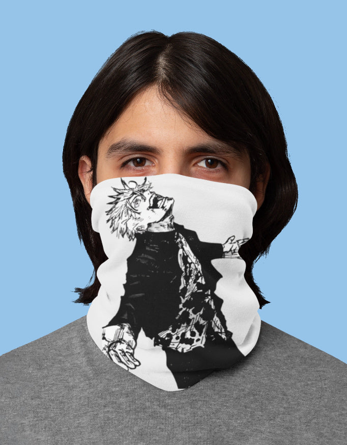 Gojo bandana anime featuring a stylish design with a character illustration for anime fans