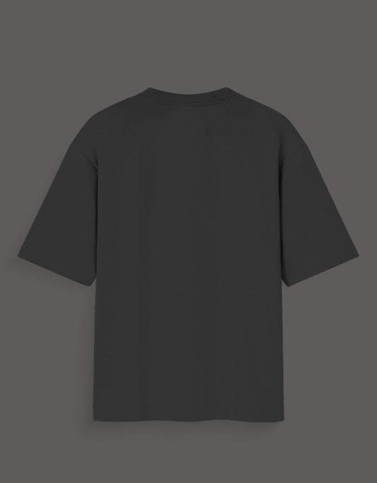 Black plain t-shirt back view for casual wear included in Itachi Uchiha streetwear collection