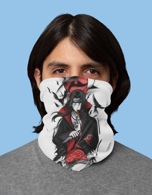 Itachi Uchiha aesthetic bandana featuring a stylish design with bold colors and a detailed character print