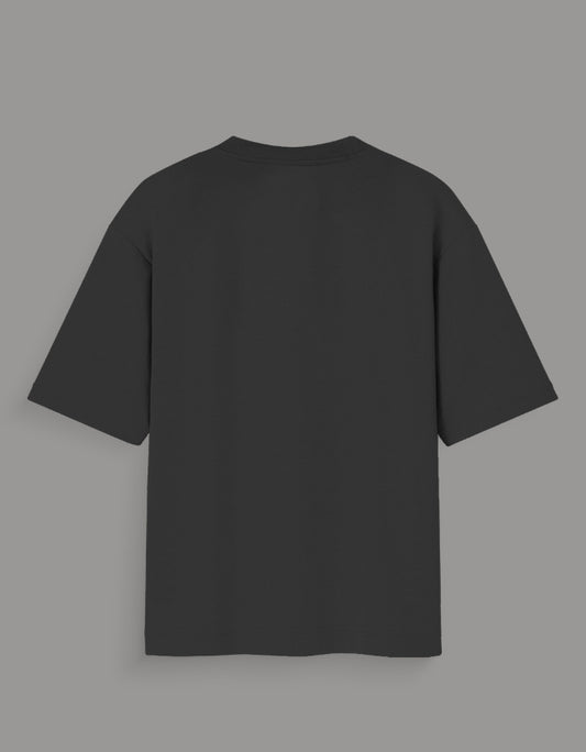 Black Madara Uchiha oversized t-shirt from AnimeVerseStore showing back view with short sleeves