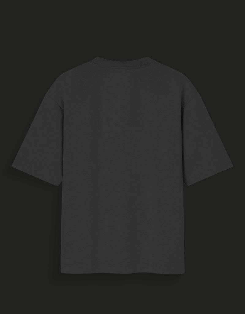Black plain back view of main character energy t-shirt from AnimeVerseStore