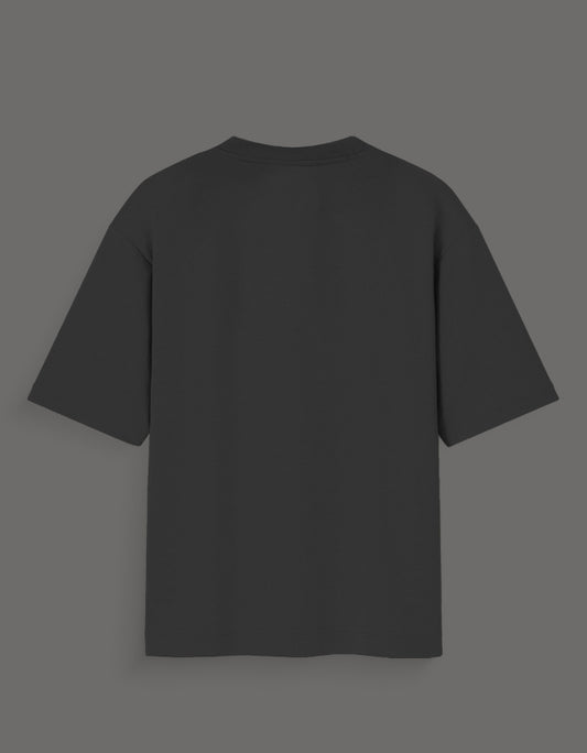 Black plain t-shirt displayed from the back suitable for Obito Uchiha merch fans