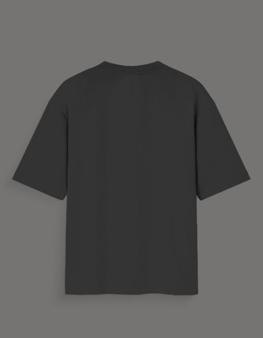 Black plain t-shirt back view suitable for One Piece Gear 5 merch India fans