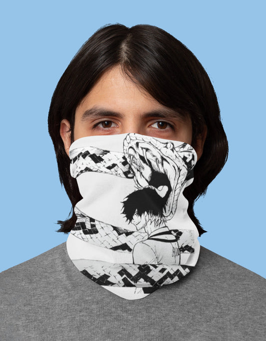 Rouge Shinobi Oliver bandana featuring a dragon design, perfect for anime enthusiasts