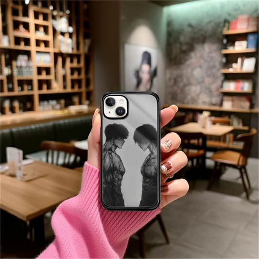 Anime iPhone Glass Case with Dark Anime Art - AnimeVerseStore
