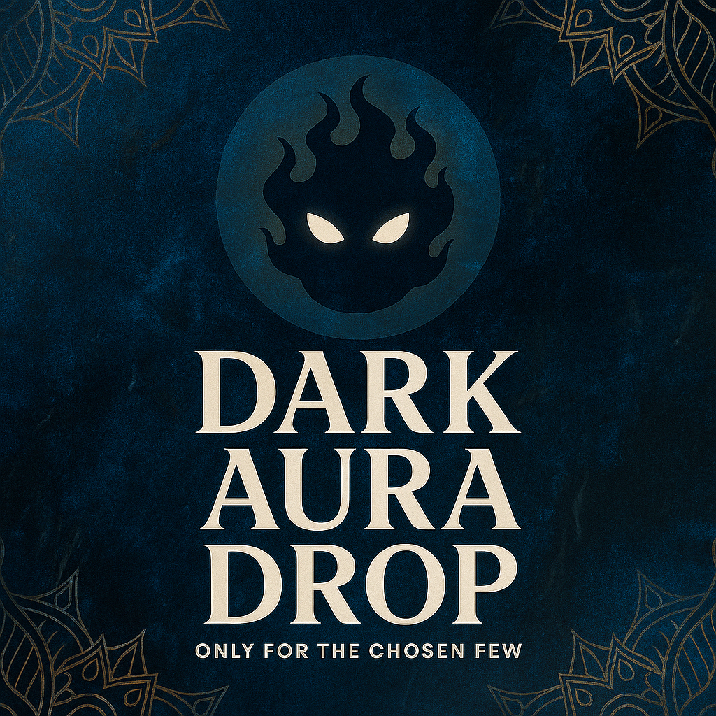 Dark Aura Drop poster featuring glow-in-the-dark eyes with Only For Chosen Few anime collection text