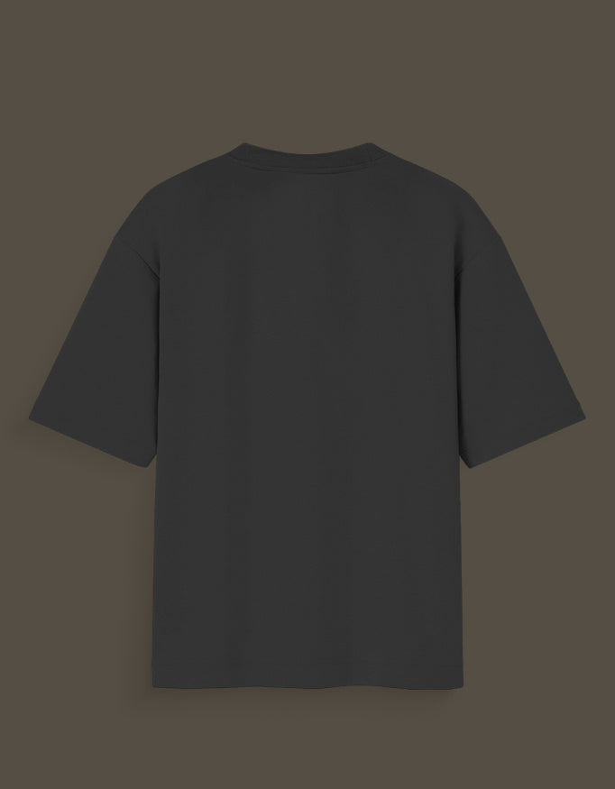 Black plain back view of aart x manga graphic tee from AnimeVerseStore with short sleeves
