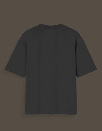 Black plain back view of aart x manga graphic tee from AnimeVerseStore with short sleeves