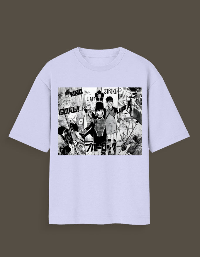 AnimeVerseStore white aart x manga graphic tee featuring black and white manga characters and text