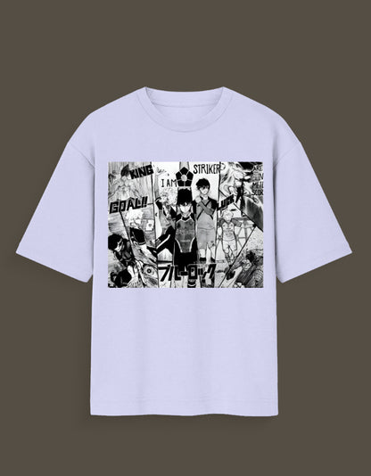 AnimeVerseStore white aart x manga graphic tee featuring black and white manga characters and text