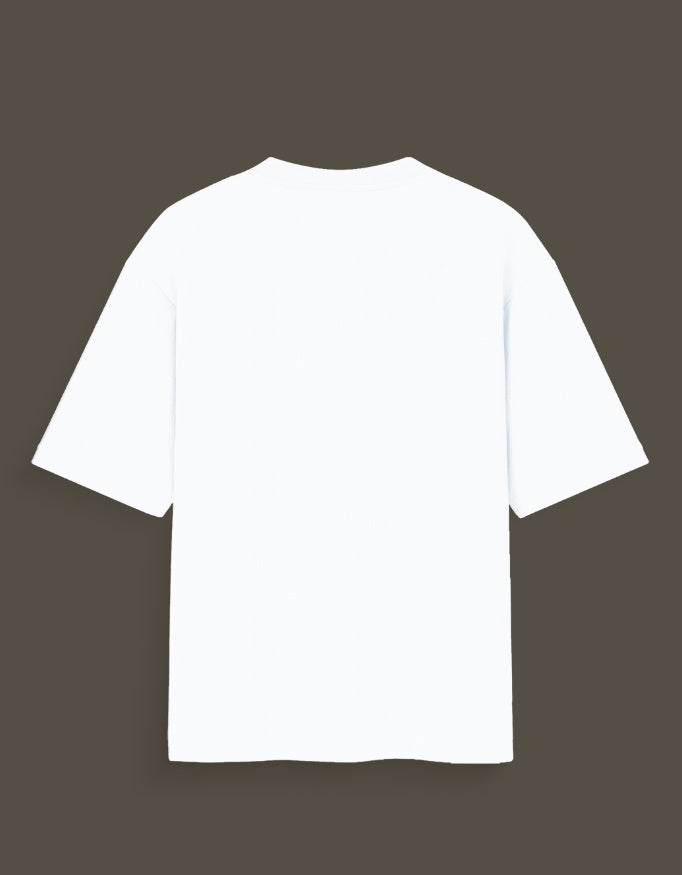 White plain aart x manga graphic tee from AnimeVerseStore showing the back view with short sleeves