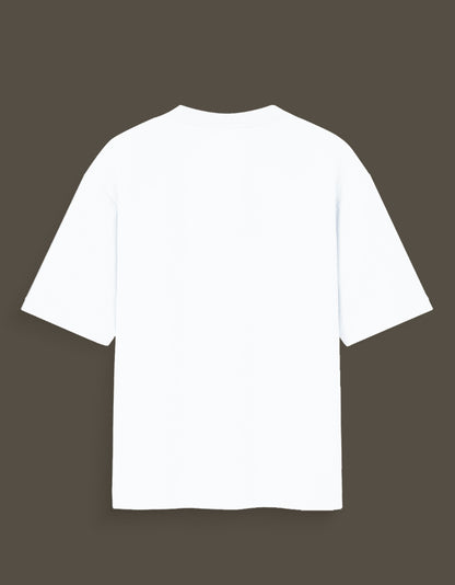White plain aart x manga graphic tee from AnimeVerseStore showing the back view with short sleeves