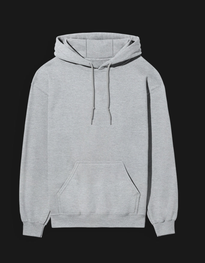 Gray 420 anime hoodie with adjustable drawstring and front pocket for a cozy look