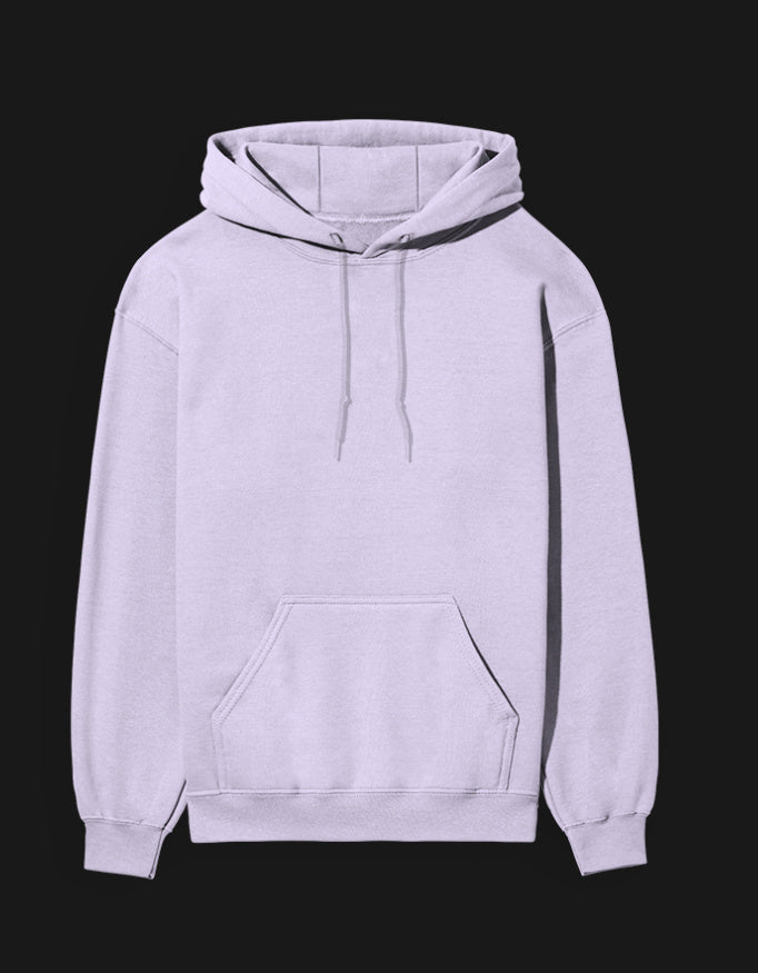 Light purple 420 anime hoodie with a front pocket and adjustable drawstrings