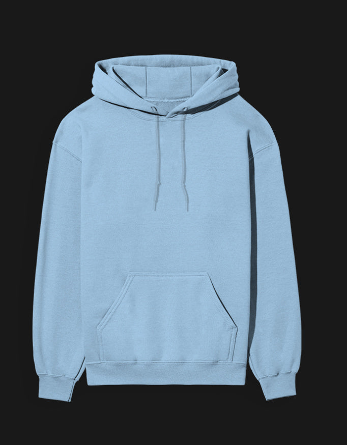 Light blue 420 anime hoodie featuring a comfortable fit with a spacious front pocket