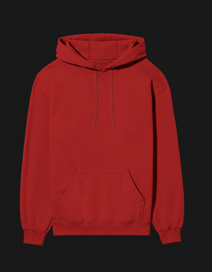 Red 420 anime hoodie with a classic design and front pocket for casual wear