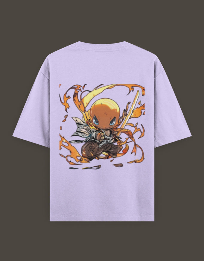 Charmander x Flame Hashira anime t-shirt featuring a vibrant design of Charmander surrounded by flames