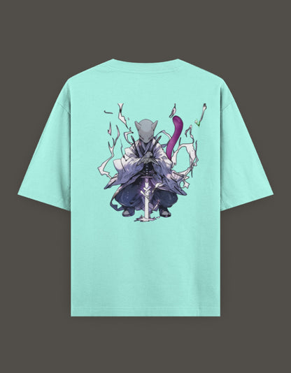 Anime crossover t-shirt for Gen Z featuring a vibrant character design in a relaxed fit