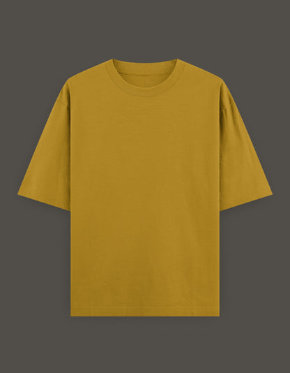 Mustard Yellow Anime Crossover T-Shirt for Gen Z with a relaxed fit and soft fabric