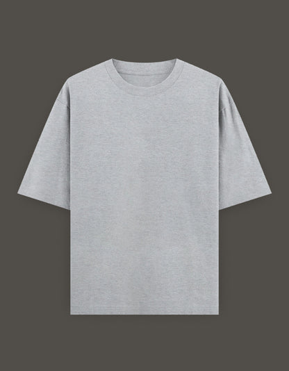 Gray Anime Crossover T-Shirt for Gen Z featuring a comfortable and relaxed fit