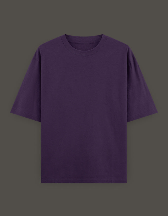 Purple anime crossover t-shirt for Gen Z featuring a trendy oversized fit