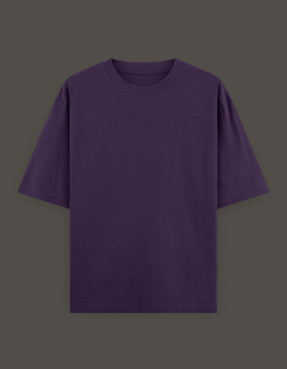 Purple anime crossover t-shirt for Gen Z featuring a trendy oversized fit
