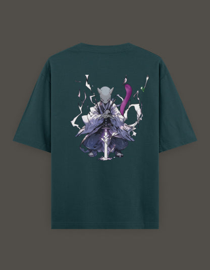 Anime crossover t-shirt for Gen Z featuring a striking graphic design on a dark background