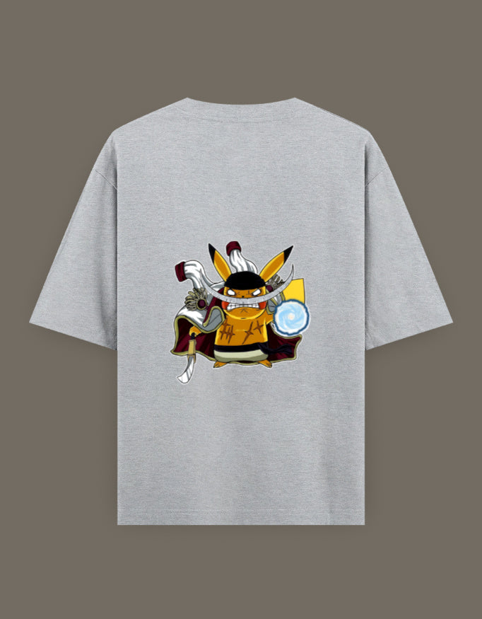 Pikachu x Whitebeard anime t-shirt featuring a unique design with vibrant colors and characters