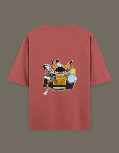 Pikachu x Whitebeard anime t-shirt with vibrant graphic design on the back
