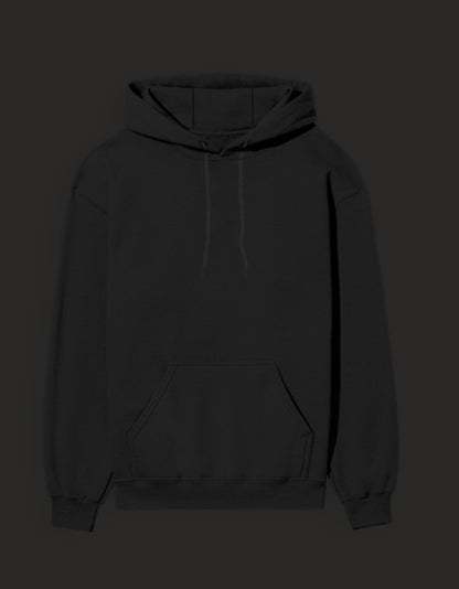 Black awakened gojo hoodie with front pocket and adjustable drawstring for comfortable wear