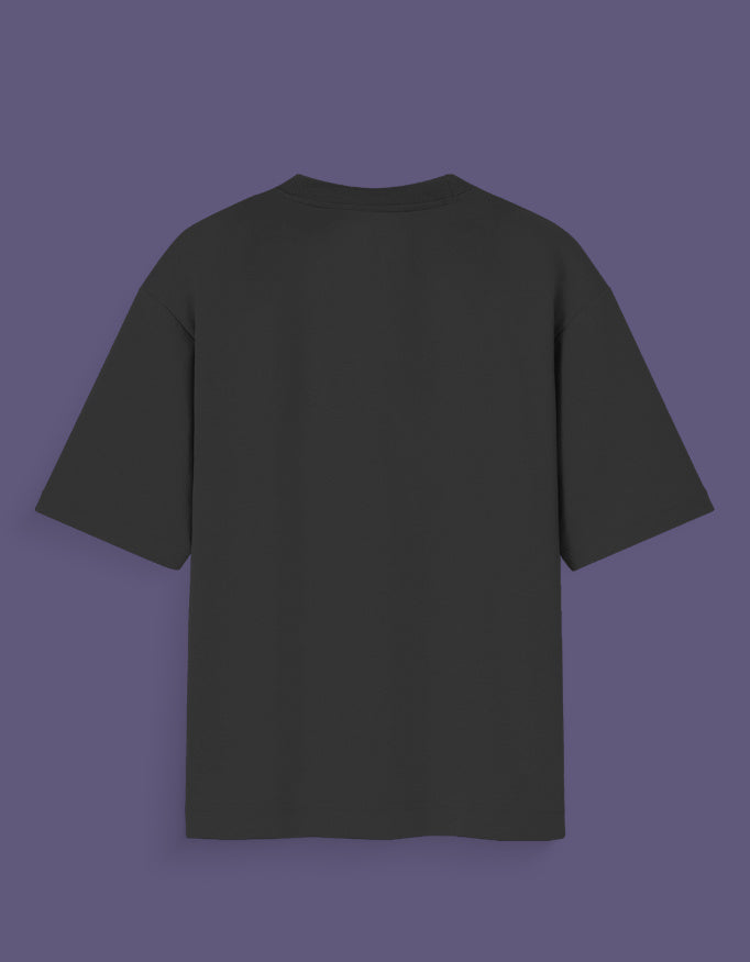 Black plain back view of the strongest man anime shirt from AnimeVerseStore