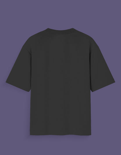 Black plain back view of the strongest man anime shirt from AnimeVerseStore