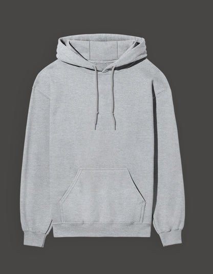 Gray pullover hoodie featuring a front pocket, perfect for everyday wear, showcasing the blue lock hoodie style