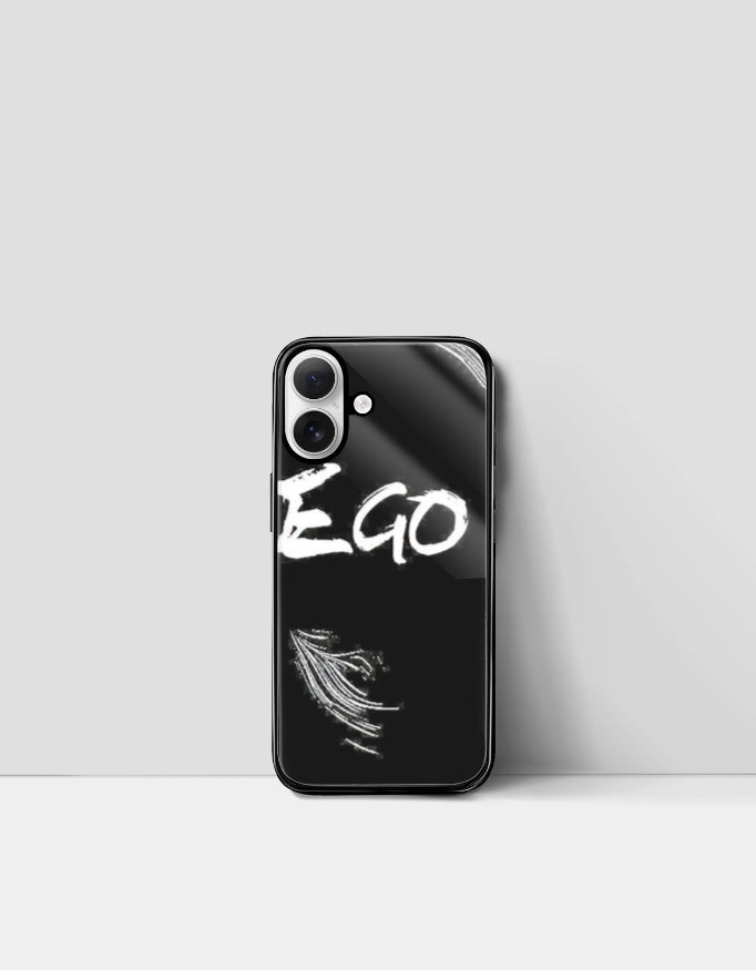 Black glossy blue lock inspired iphone cover with white graffiti style text and design