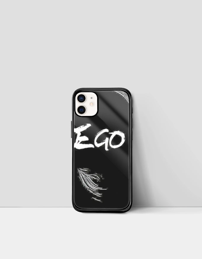 Black Blue Lock inspired iPhone cover with white bold text and feather design for stylish protection