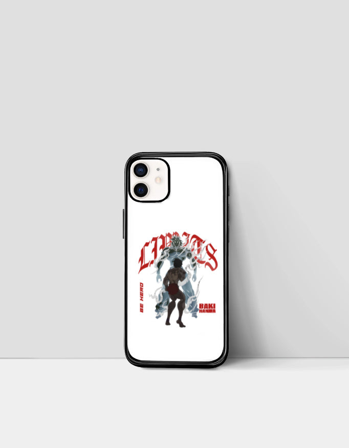 CHAOS X BAKI anime case with dual character design and red text on white background