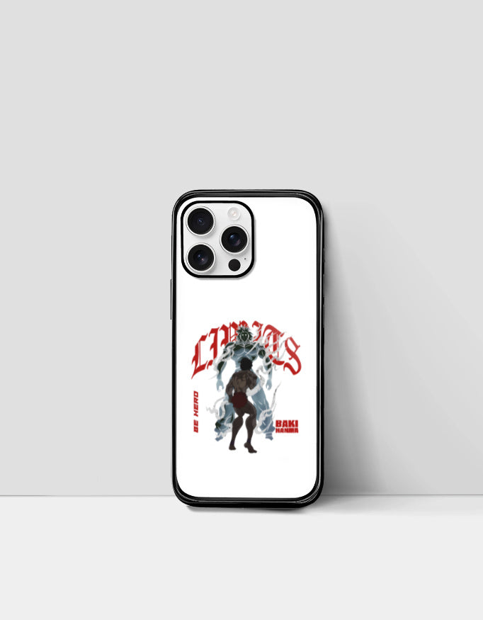 CHAOS X BAKI anime case featuring dynamic character design with red text on white background