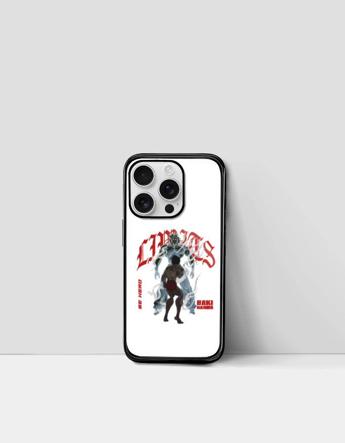 CHAOS X BAKI anime case with character artwork and bold red lettering on white background