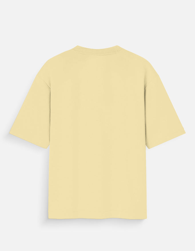 Back view of plain cream CHAOS X Baki graphic tee from AnimeVerseStore with short sleeves