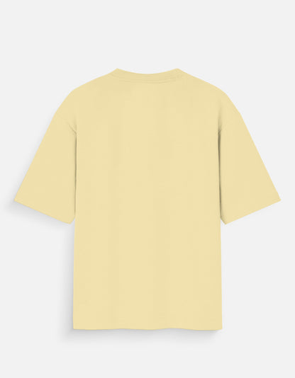 Back view of plain cream CHAOS X Baki graphic tee from AnimeVerseStore with short sleeves