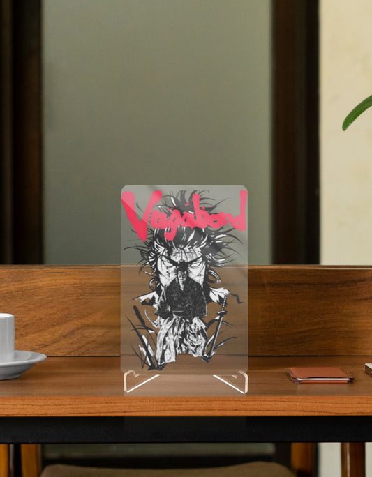 Vagabond Character Relic Display on a Wooden Table for Anime Collectors