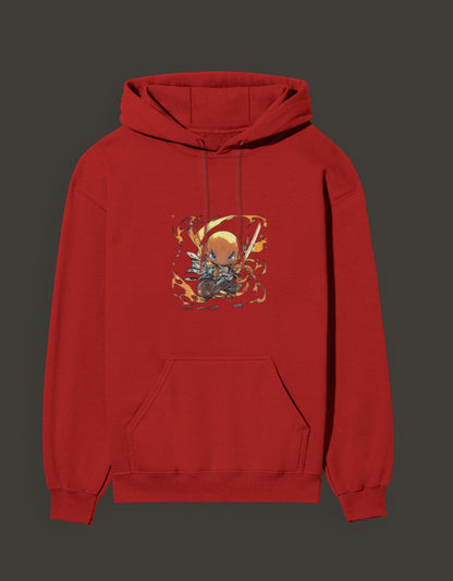 Charming red charmander flame hashira hoodie featuring vibrant anime artwork for fans
