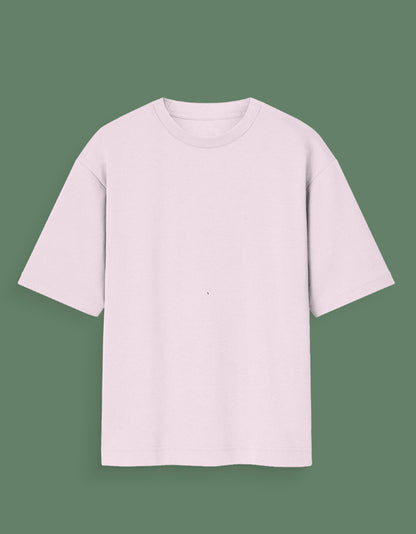 Plain light pink Custom Glow in dark T-shirt with short sleeves on green background