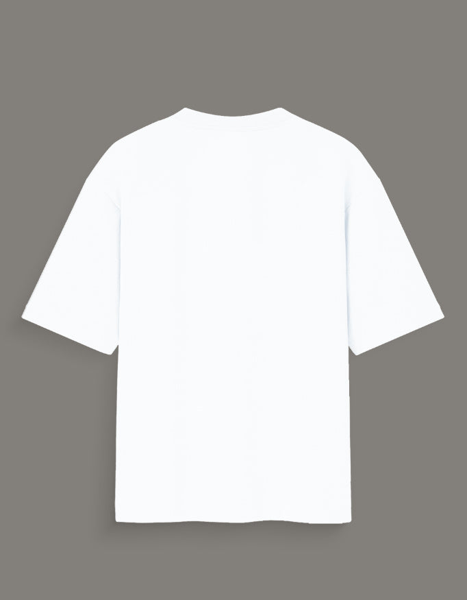 White plain back view of Dragon Ball Z artist tee from AnimeVerseStore with short sleeves and crew neck