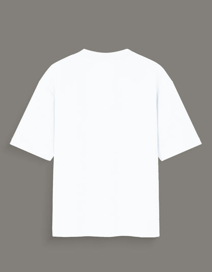 White plain back view of Dragon Ball Z artist tee from AnimeVerseStore with short sleeves and crew neck