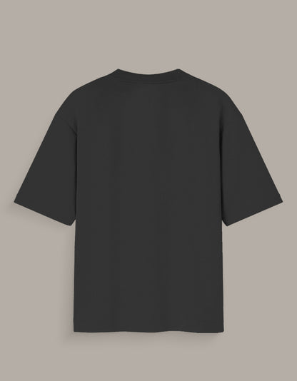 Back view of black ego manga art graphic tee from AnimeVerseStore with short sleeves